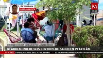 Reabren uno de los seis centros de salud que fueron cerrados por la inseguridad en Petatlán