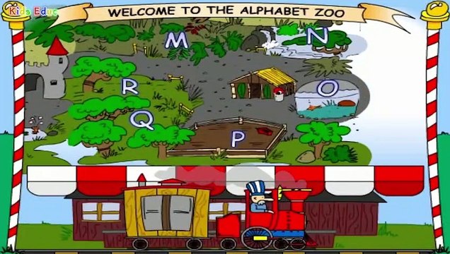 Zoo Animals Alphabet Learning, ABC Train, Funny Game for Babies and Kids, Exercises for Preschoolers