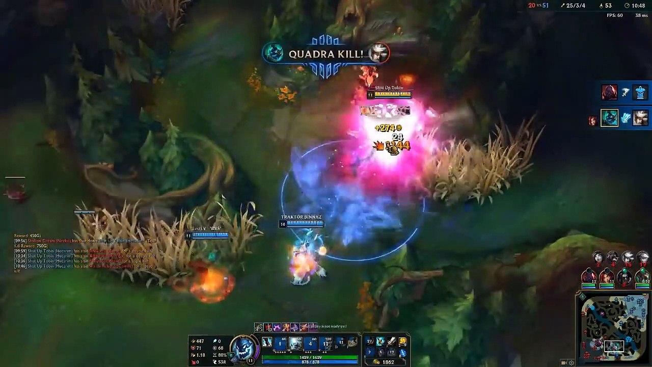 PERFECT URF MOMENTS #2 (Insane Jhin 1v3, URF Akali level 1 pentakill...)
