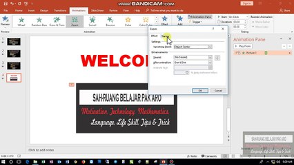 Begini Cara Mengatur Kapan Animasi Jalan Powerpoint 2016 Yang Benar #arozebuayt