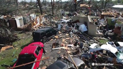These restaurant employees survived a tornado by huddling inside an industrial fridge
