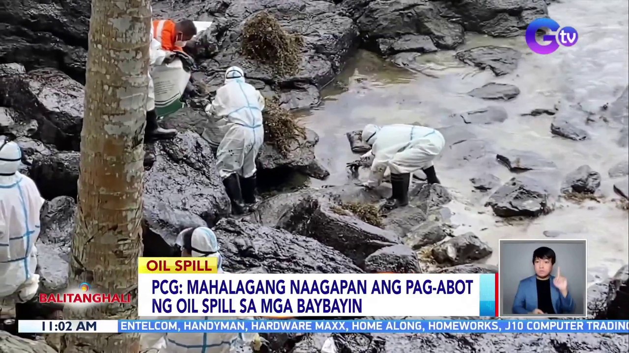 South Korean Coast Guard, tutulong na rin sa oil spill cleanup | BT