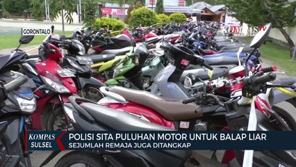 Polisi Sita Puluhan Motor Pelaku Balap Liar