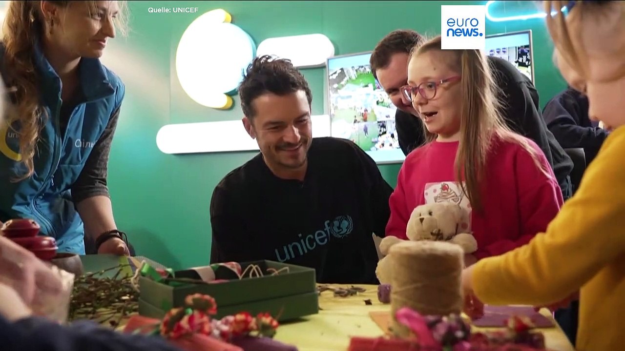'Die Welt schaut sehr genau hin': Orlando Bloom spricht in Kiew Schicksal verschleppter Kinder an