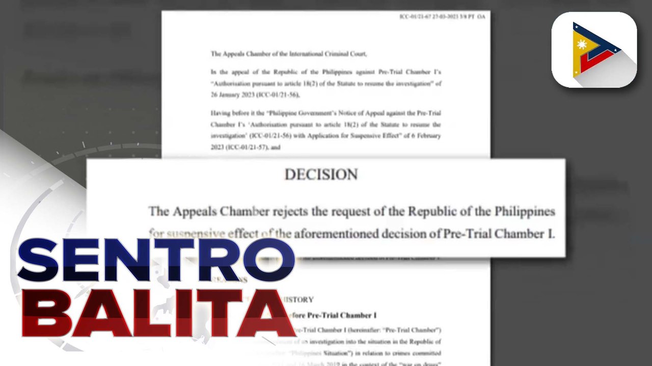 ICC, ibinasura ang hiling ng Pilipinas na suspendihin ang imbestigasyon sa ‘war on drugs’ ng nakaraang administrasyon
