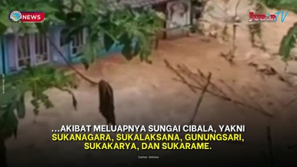 SUNGAI CIBALA CIANJUR MELUAP, RATUSAN RUMAH DI CIANJUR TERENDAM BANJIR