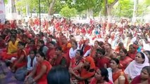 jabalpur आंगनबाड़ी कार्यकर्ता और पर्यवेक्षकों ने लगाया आरोप, निकाली रैली