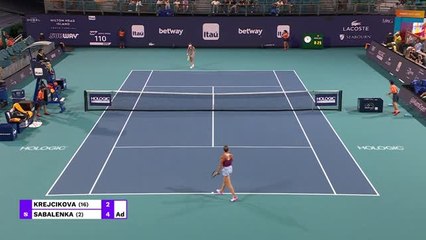 Miami - Sabalenka intraitable face à Krejcikova