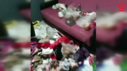 Ağlama sesi gelen çöp evden 1 buçuk yaşındaki çocuk çıktı