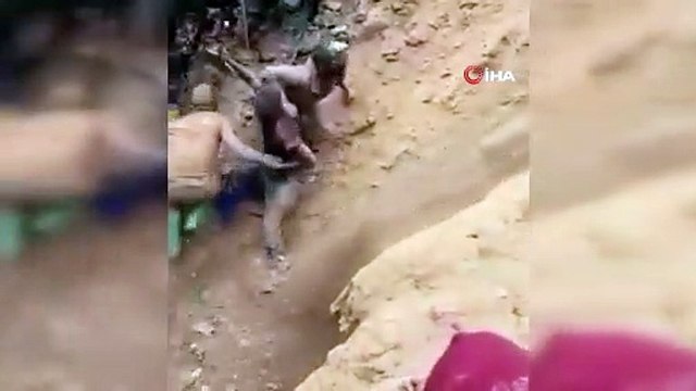 Kongo'da altın madeninde göçük: Elleriyle kazarak kurtardılar!