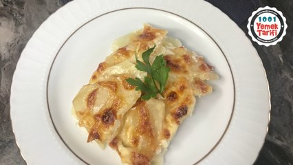 Fırında Kremalı Kaşarlı Patates Tarifi