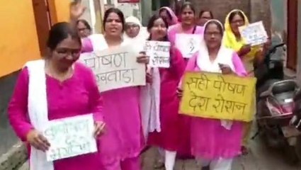 अलीगढ़: पोषण पकवाड़ा अभियान के अंतर्गत निकाली गई जागरूकता रैली, देखें वीडियो