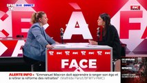 Mathilde Panot s'emporte contre Apolline de Malherbe le mardi 28 mars 2023 sur BFMTV