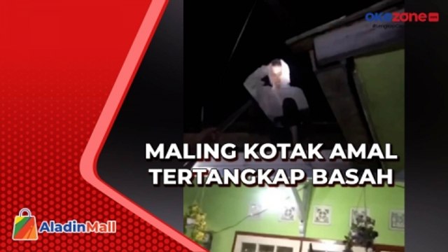 Viral! Kepergok Curi Kotak Amal, Pria di Cianjur Kabur ke Atap Rumah