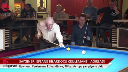 Semih Saygıner, efsane bilardocu Raymond Ceulemans’ı ağırladı