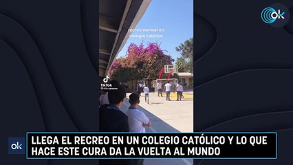 Llega el recreo en un colegio católico y lo que hace este cura da la vuelta al mundo