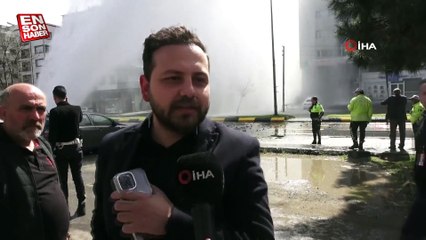 Trabzon'da su borusu patladı