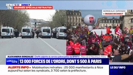 5500 policiers déployés à Paris pour cette 10e journée de mobilisation contre la réforme des retraites