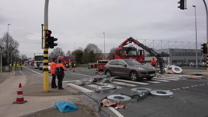Accident sur la N60 à Gavere en Flandre Orientale: une collision entre un camion et une voiture