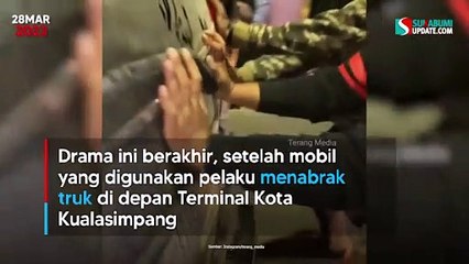 Kocar-Kacir! Mobil Angkut Sapi Curian Tabrak Truk di Aceh Tamiang