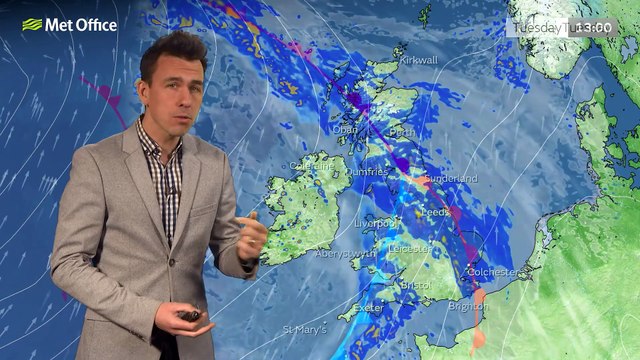 28/03/23 – Generally unsettled, becoming warmer– Afternoon Weather Forecast UK – Met Office Weather