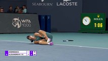 Andreescu wheeled out of Miami Open with ankle injury