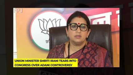 Union Minister Smriti Irani Hits Out At Rahul Gandhi Over Adani Controversy