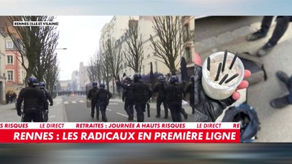 Rennes : des éléments radicaux voulaient envoyer des bocaux en verre contenant des clous plantés dans du plâtre sur les policiers