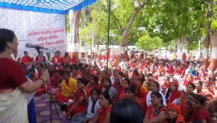 Anganwadi-Usha workers on strike for demands