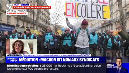 Réforme des retraites: pour Anne Muxel, sociologue au CEVIPOF, il y a une "sur-mobilisation de la jeunesse" mais pas de "sur-radicalisation"