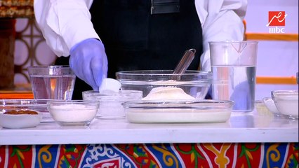 بودينج أرز بالكراميل مع قطايف محشية أرز بلبن