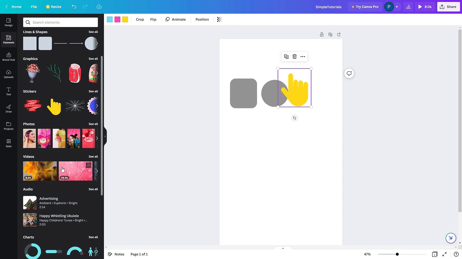 Canva Course Section 18 Layer Alignment Options