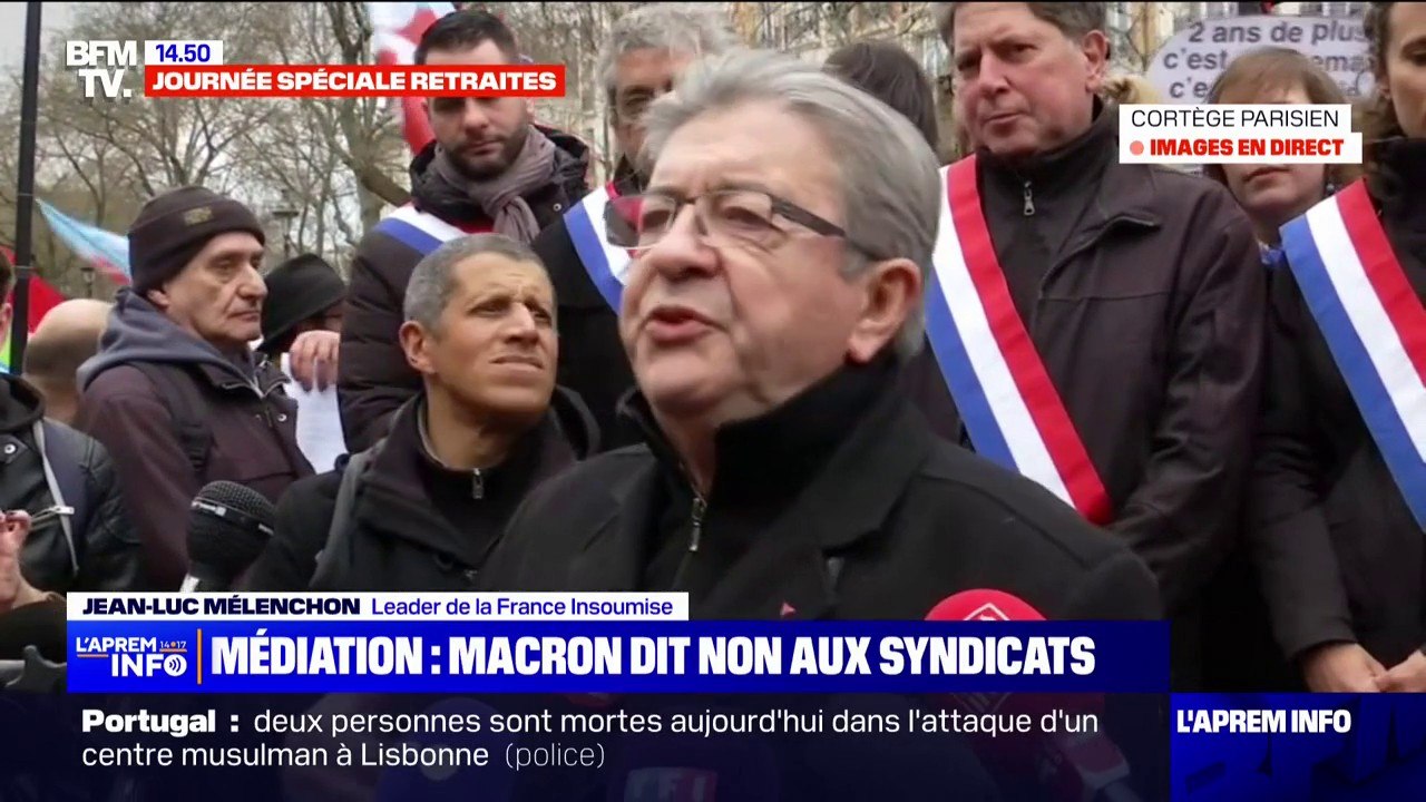 Jean-Luc Mélenchon sur la réforme des retraites: "Nous parlons de deux ans de vie qui sont dérobés aux salariés"