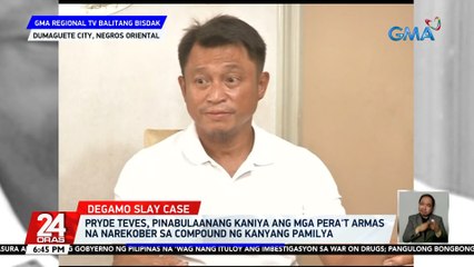 Pryde Teves, pinabulaanang chief security personnel niya ang nakuhanan ng litrato at mapa ng bahay ni Degamo | 24 Oras
