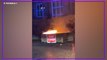 Traffic barricades set on fire hours after being installed in Rochdale