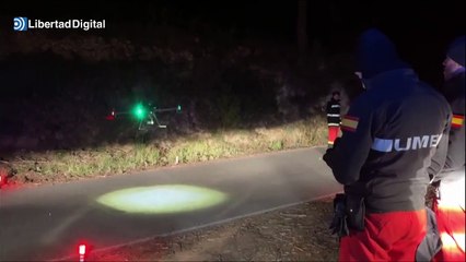 Los drones ayudan desde el aire en el incendio de Castellón