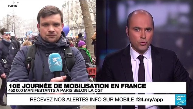 Réforme des retraites : 450 000 manifestants à Paris, selon la CGT