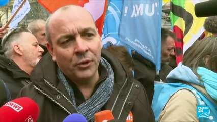 Download Video: France pension reform protest: Motorways blocked, transport hubs hit by strikes