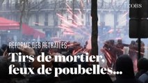 Retraites : des premiers heurts éclatent entre la police et des manifestants à Paris
