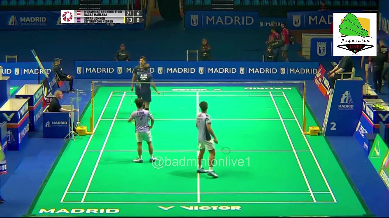 Muhammad Shohibul Fikri/Bagas Maulana vs Supak Jomkoh/Kittinupong Kedren | R32 | Spain Masters 2023