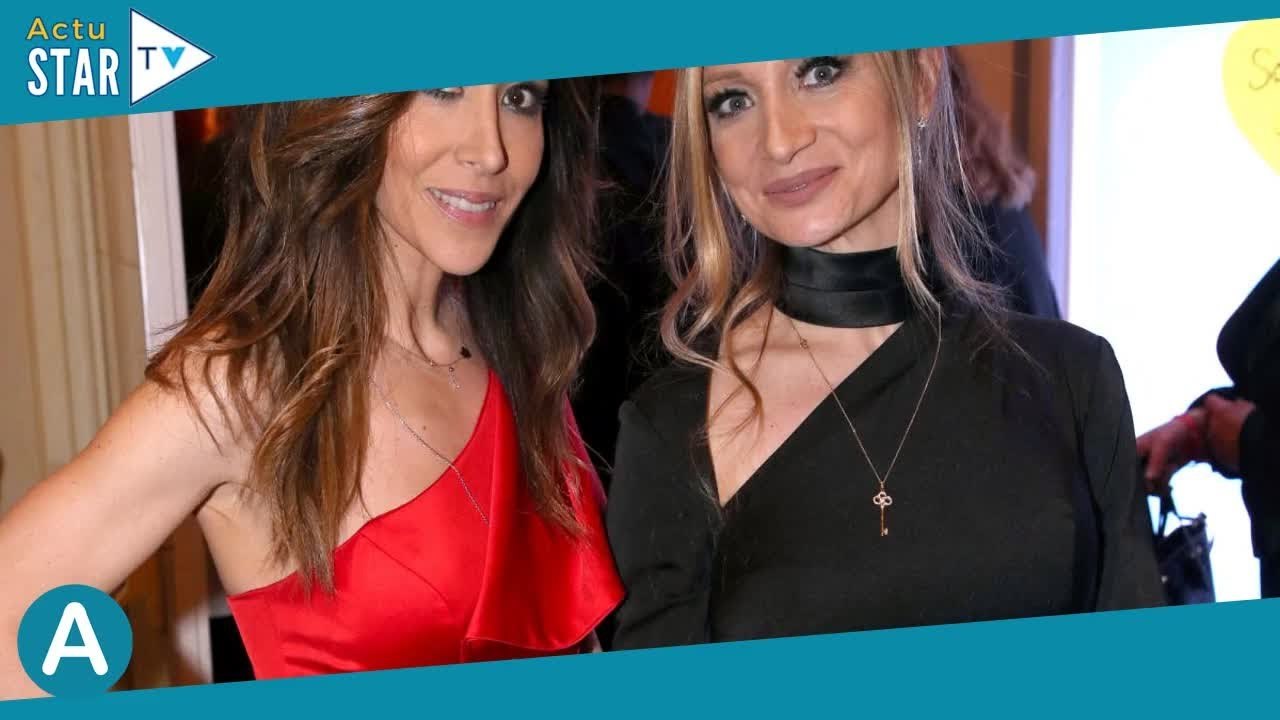 Fabienne Carat sublime dans une robe rouge asymétrique, soirée de gala avec sa soeur Carole