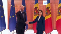 Charles Michel na Moldávia para mostrar o apoio da União Europeia
