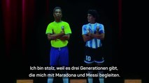 Pele und Maradona ehren Messi - als Hologramme