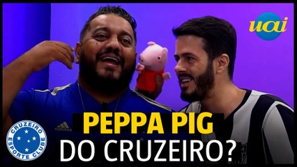 Peppa Pig do 'Cruzeiro' invade AE para zoar Hugão