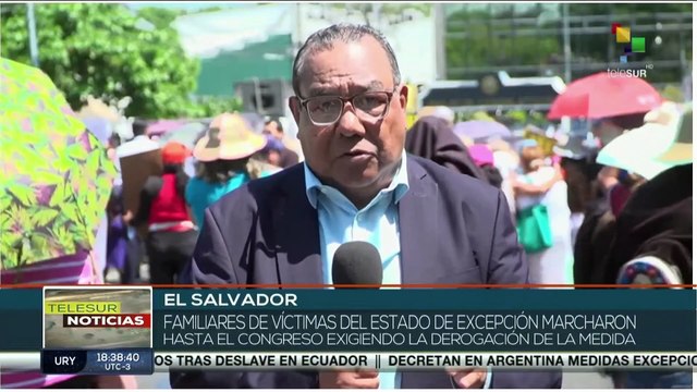 El Salvador: Familiares de las víctimas del estado de excepción marchan para exigir su derogación