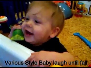 Baby laughing in different style