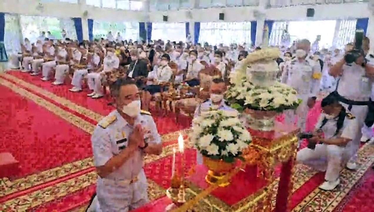 ครบ 100 วัน ผบ.ทร.ทำบุญอุทิศส่วนกุศลแด่ 29 ดวงวิญญาณ 'เรือหลวงสุโขทัยอับปาง'