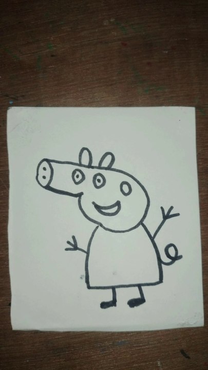 Pippa pig cartoon drawing
