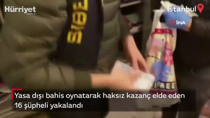 Yasa dışı bahis oynatan 16 şüpheli yakalandı