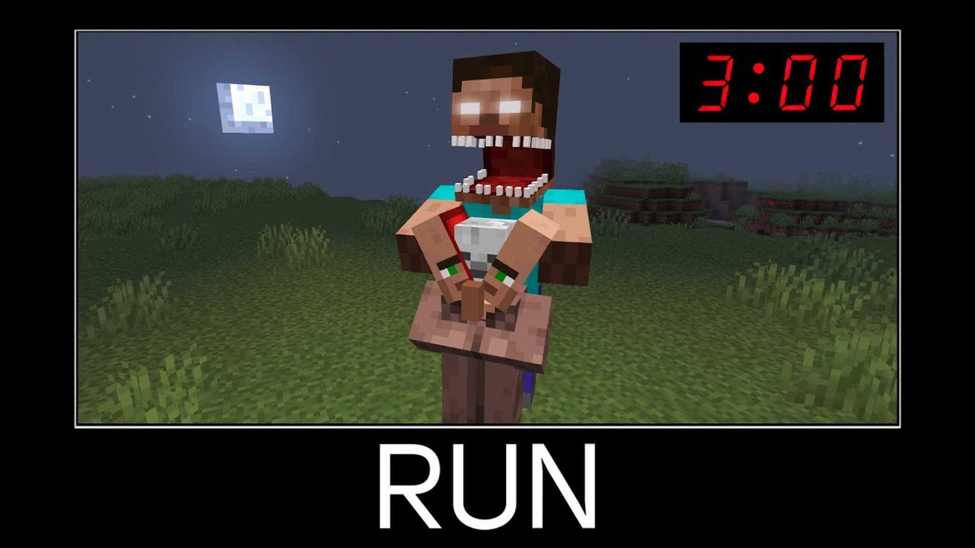 ⁣Minecraft wait what meme part 352 Scary Steve and villager
